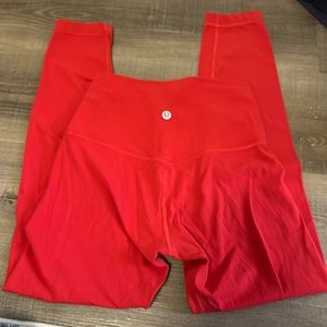 Red lululemon leggings - perfect condition